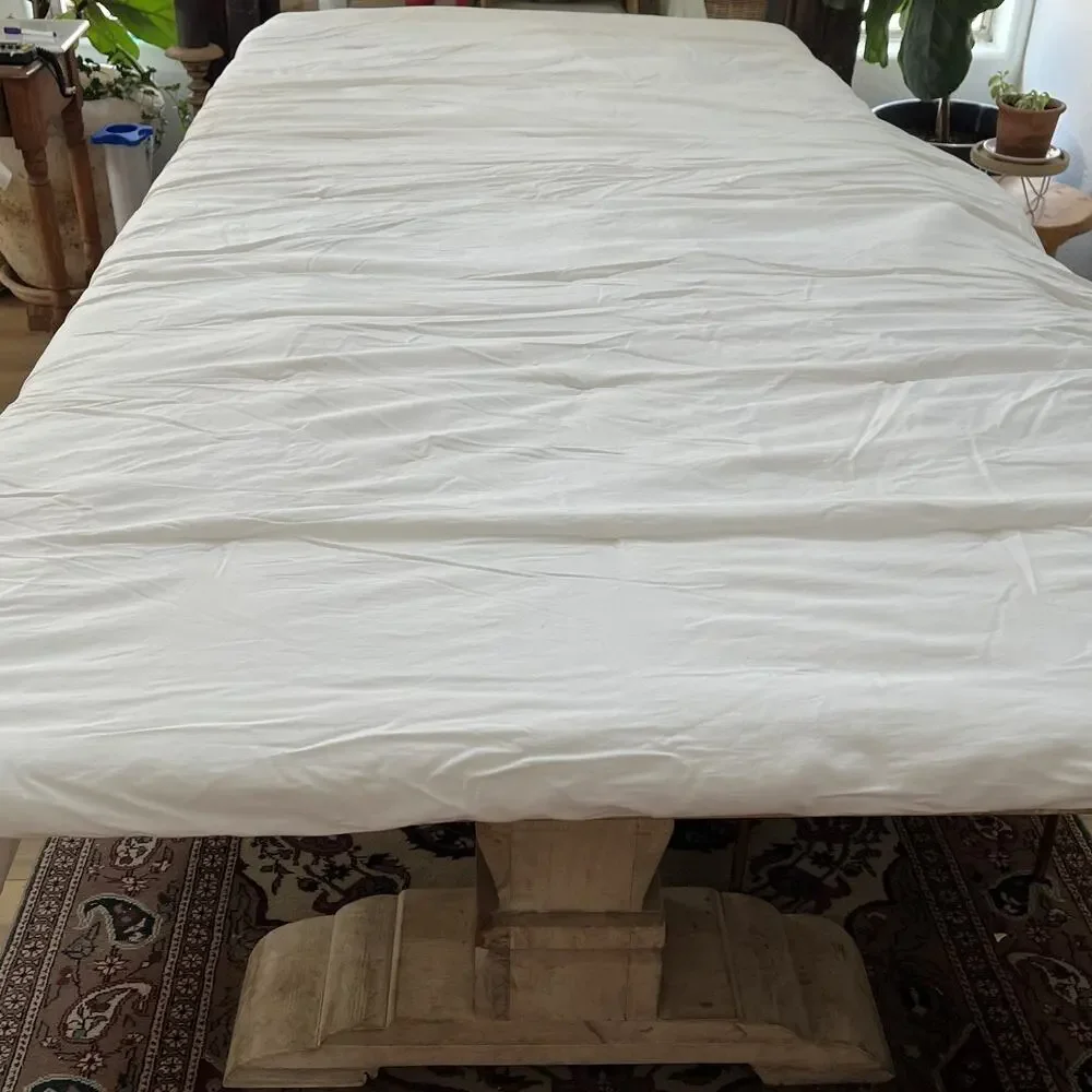 Threshold Velvet Comforter Queen 90 in x 94 in White Cotton